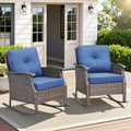 Outdoor Gliding Wicker Chairs Set of 2