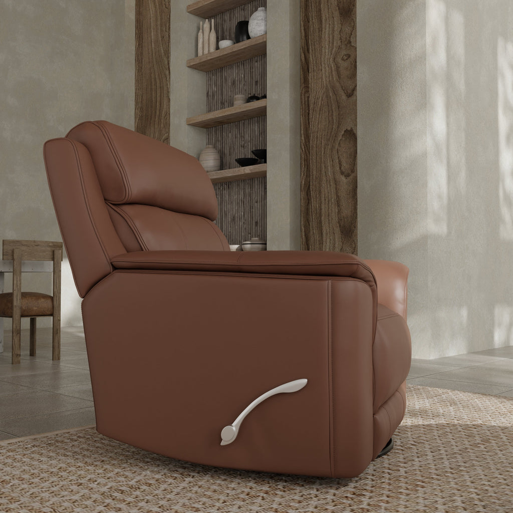 Oslo Manual Glider Recliner in Pecan