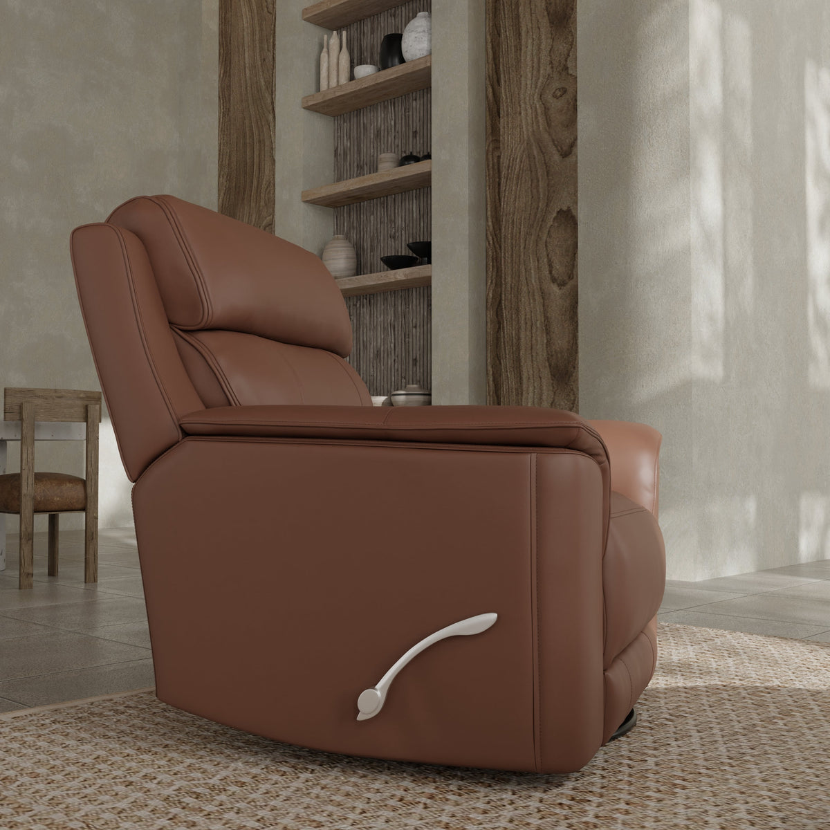 Oslo Manual Glider Recliner in Pecan