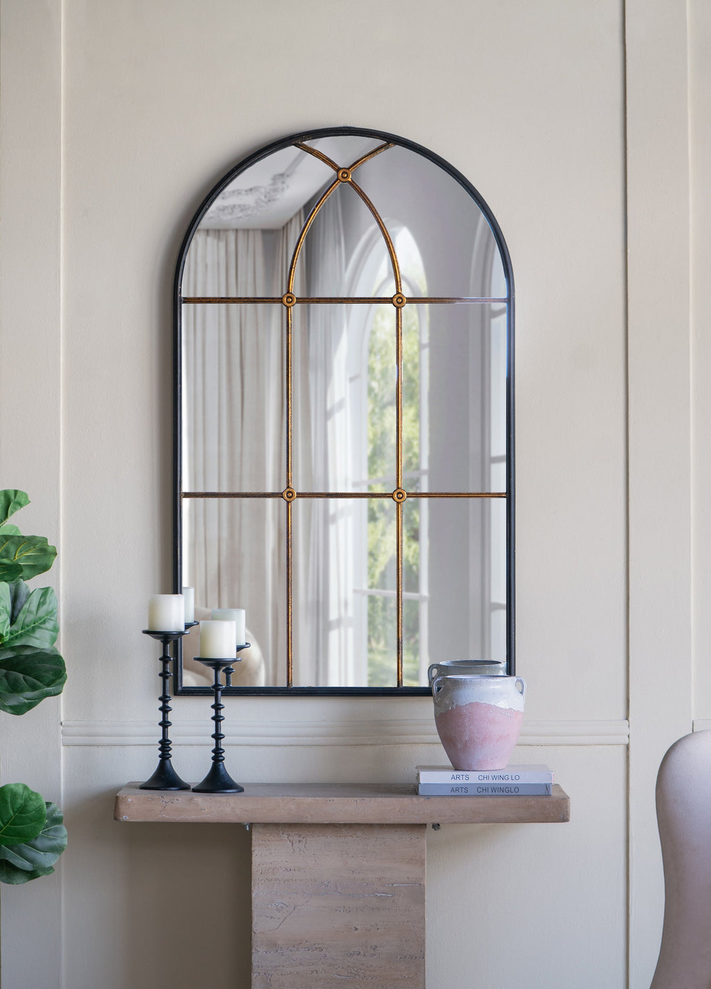 28.3x47" Arched Wall Mirror