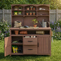 TOPMAX Large Fir Wood Potting Bench