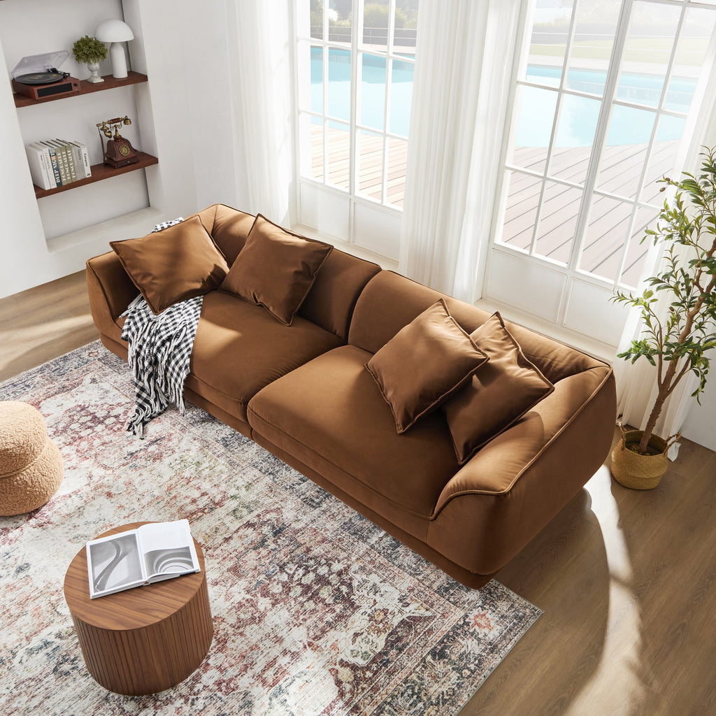 WKS16C Camel Sofa with Detachable Pillowcase