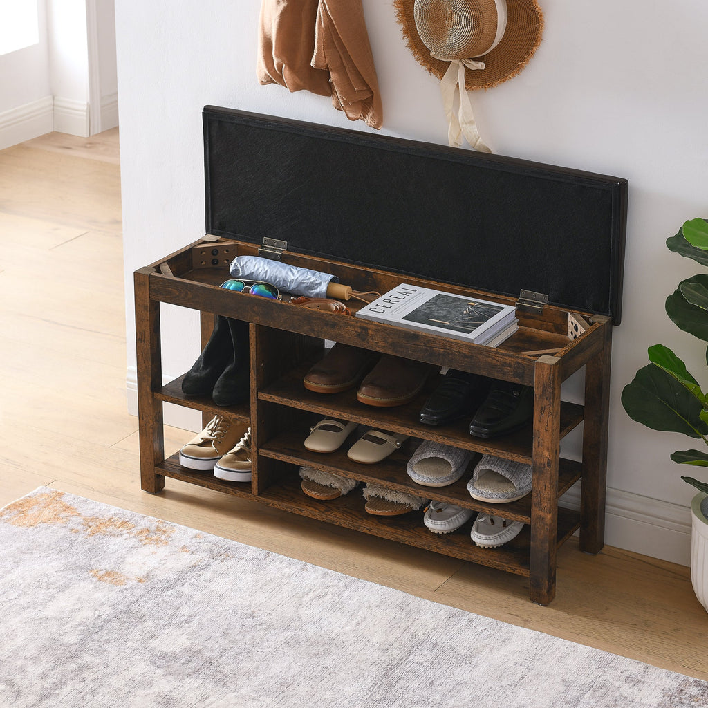 Height-Adjustable Long Shoe-Changing Bench