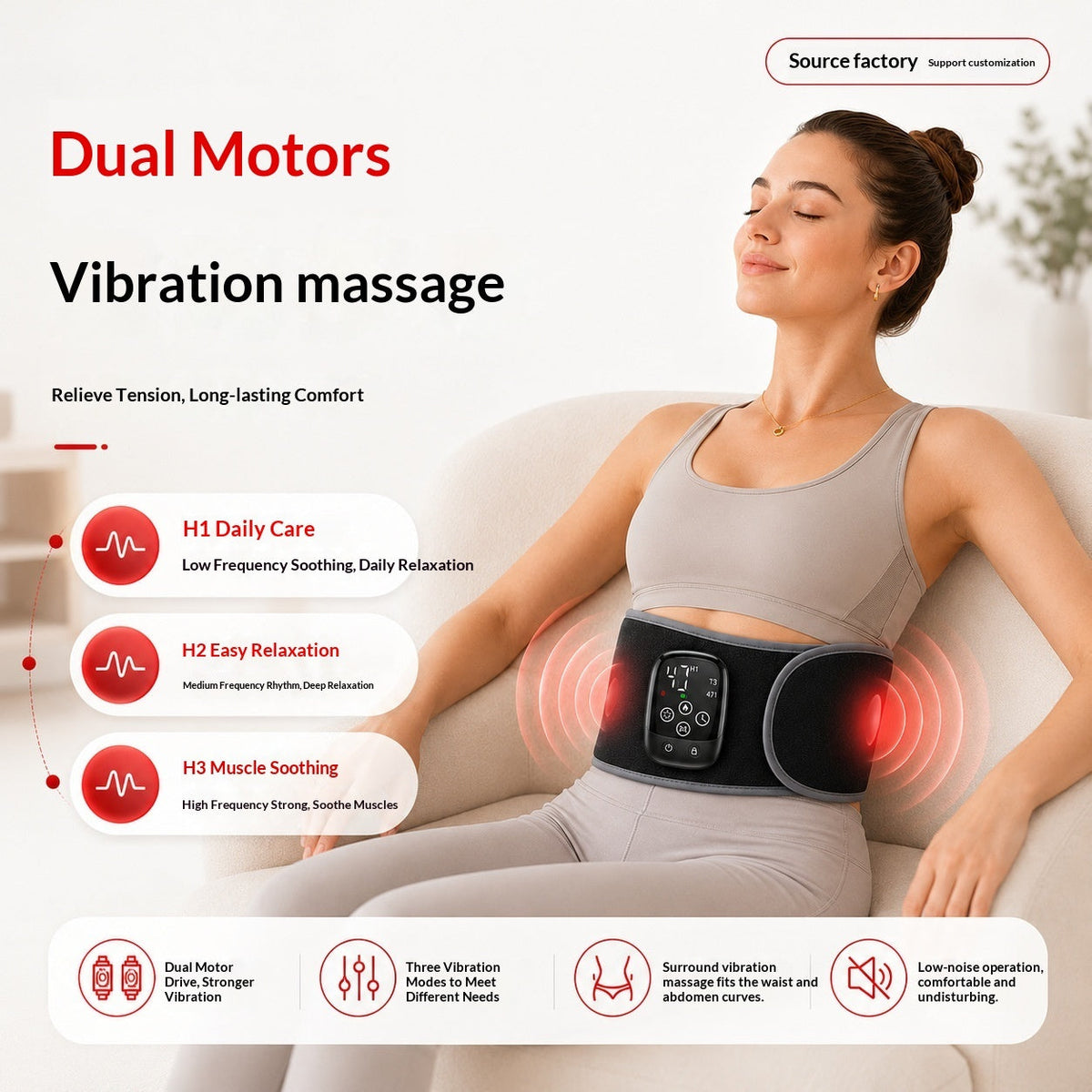 New Infrared Heating Massage Waist Belt For Near And Far Infrared Therapy