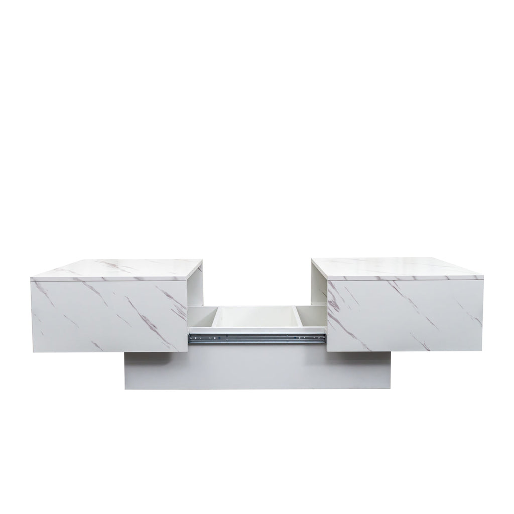 Coffee Table with Sliding Tabletop and Hidden Storage