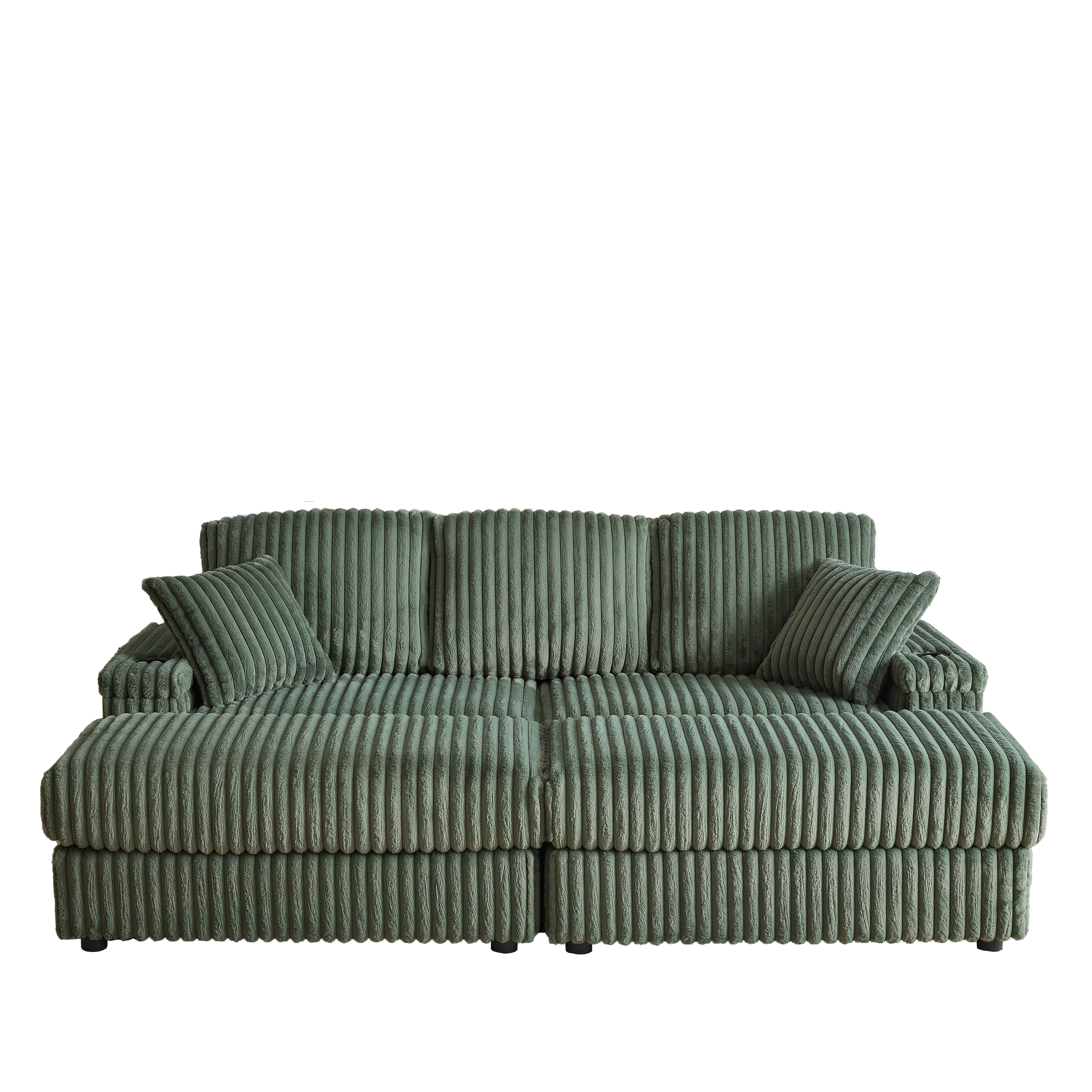 84-Inch Corduroy 3-Seater Sofa