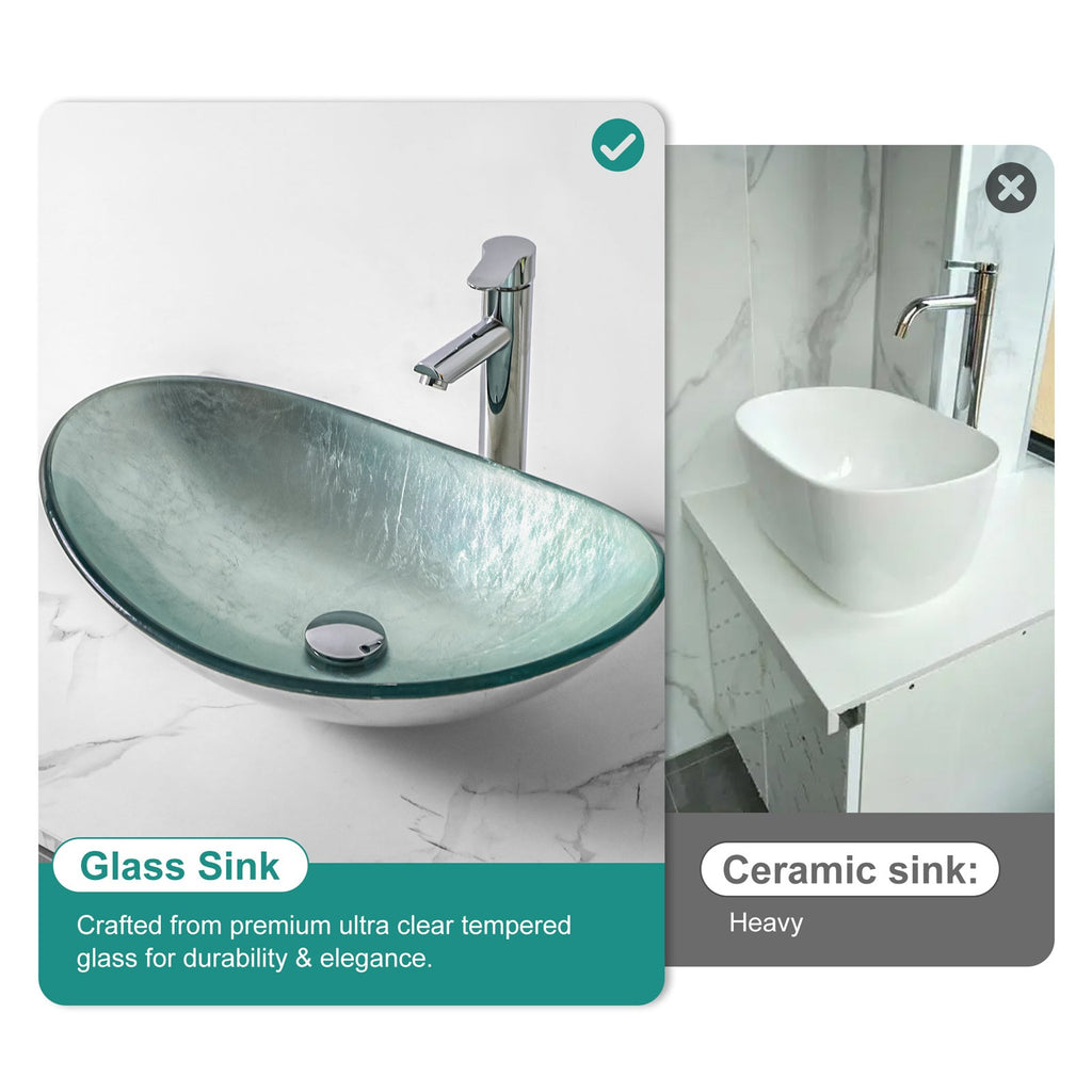 Bathroom Artistic Tempered Glass Sink