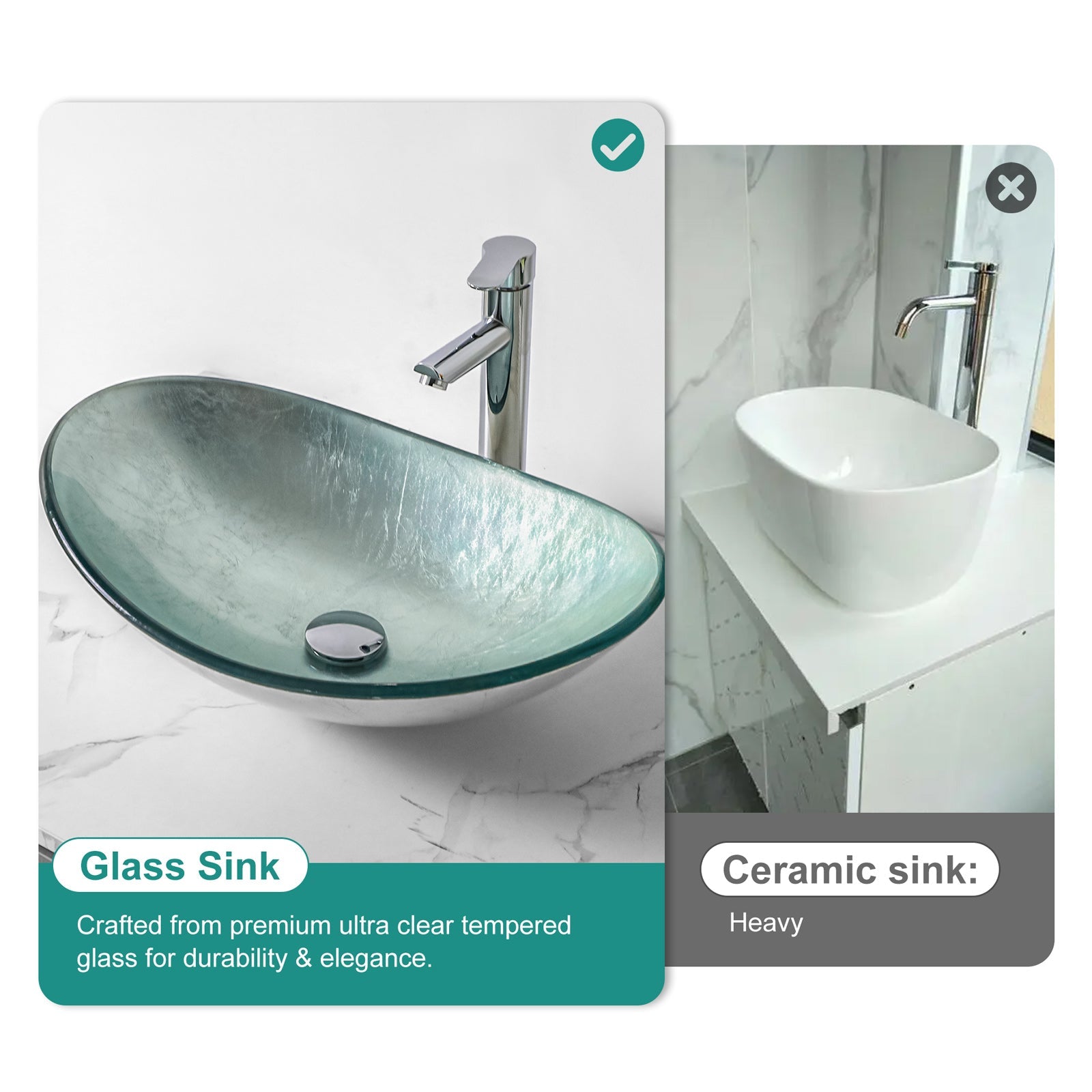 Bathroom Artistic Tempered Glass Sink