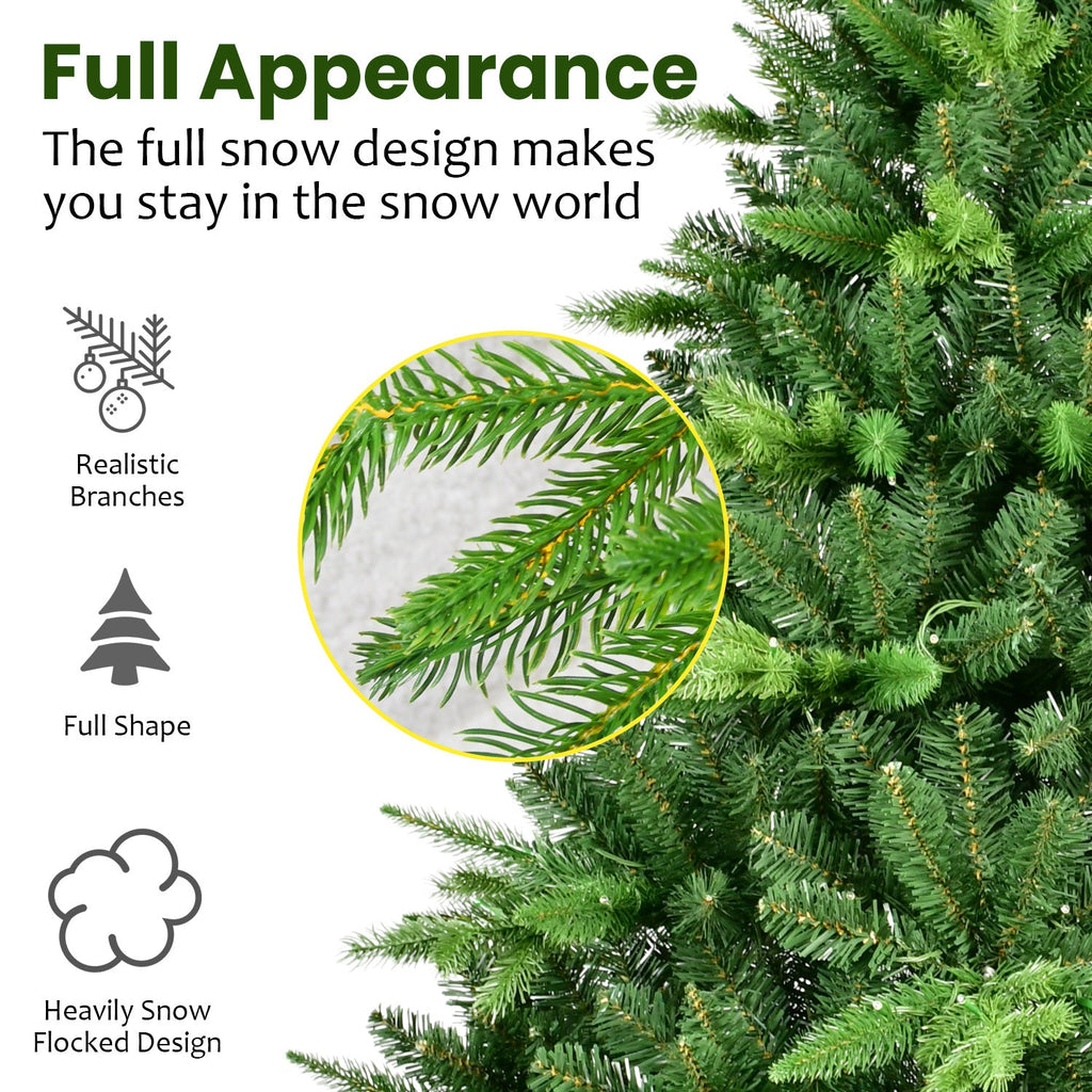 7ft Pre-Lit Christmas Tree with 450 Warm Lights