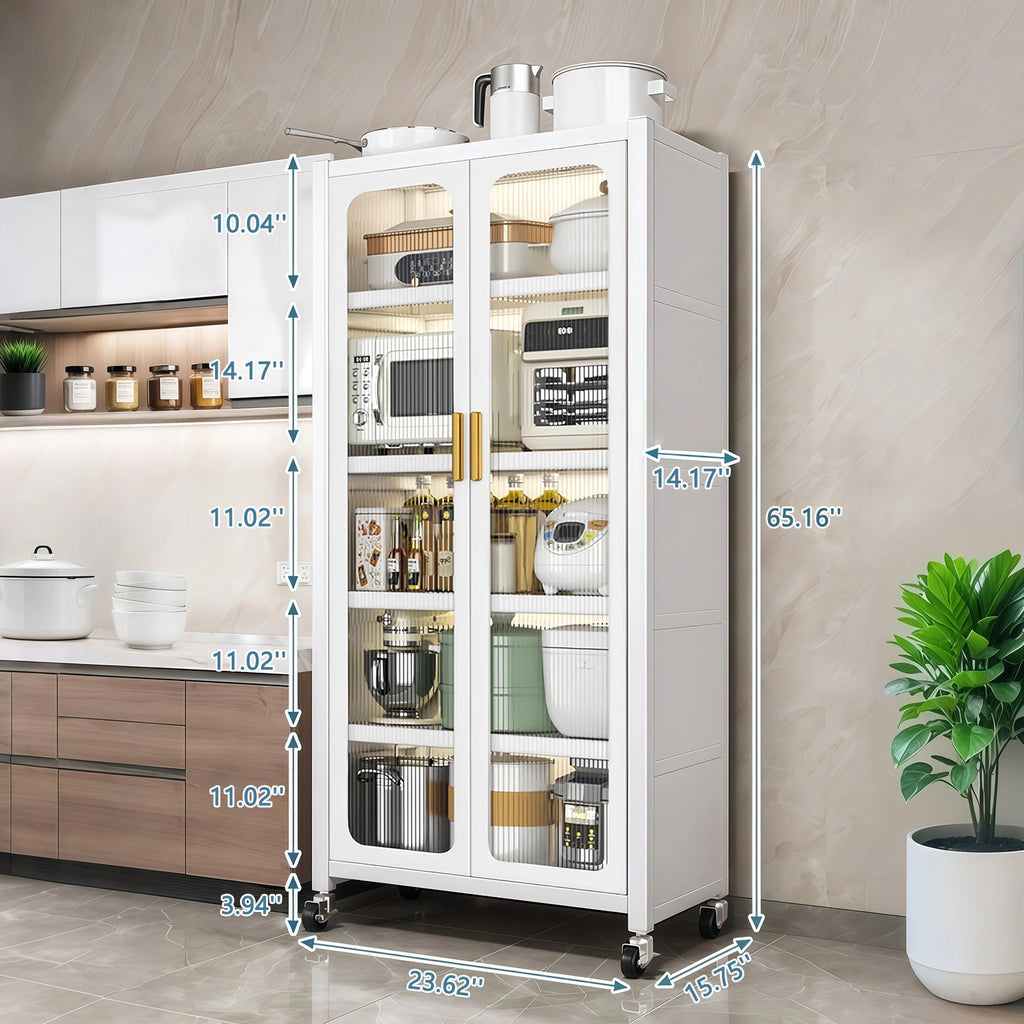 65" Kitchen Pantry Storage Cabinet