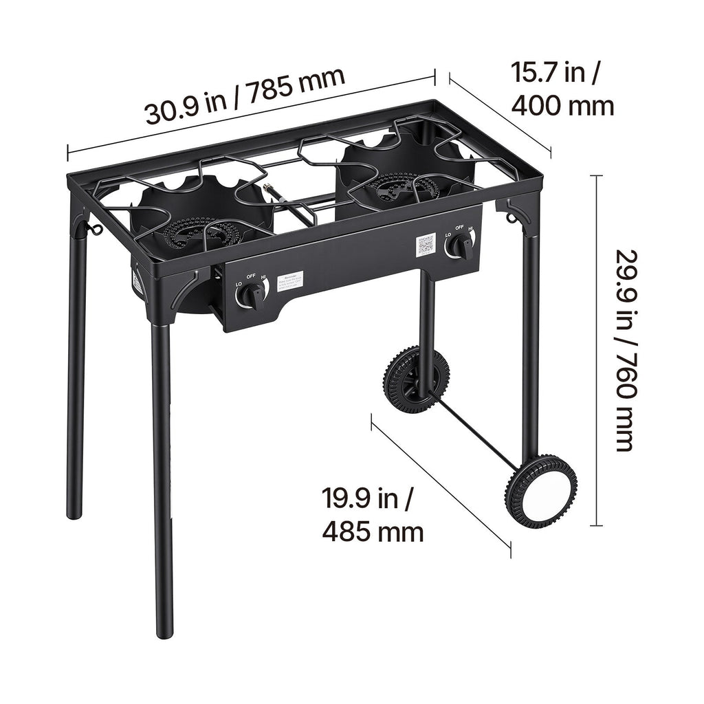2 Burner Outdoor Propane Gas Stove