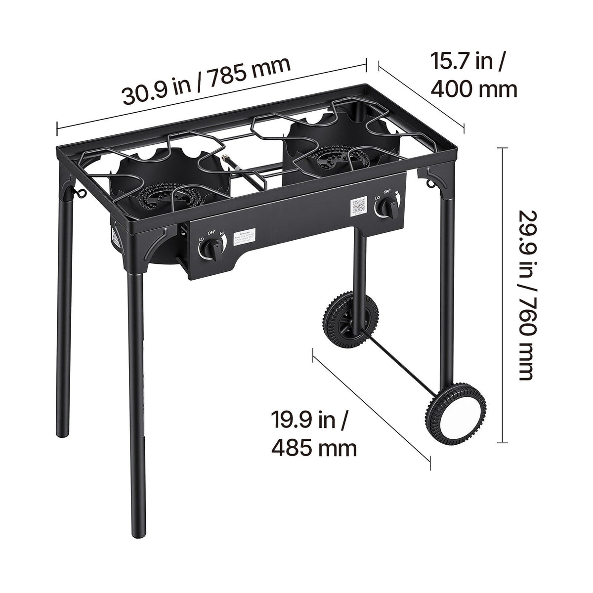 2 Burner Outdoor Propane Gas Stove