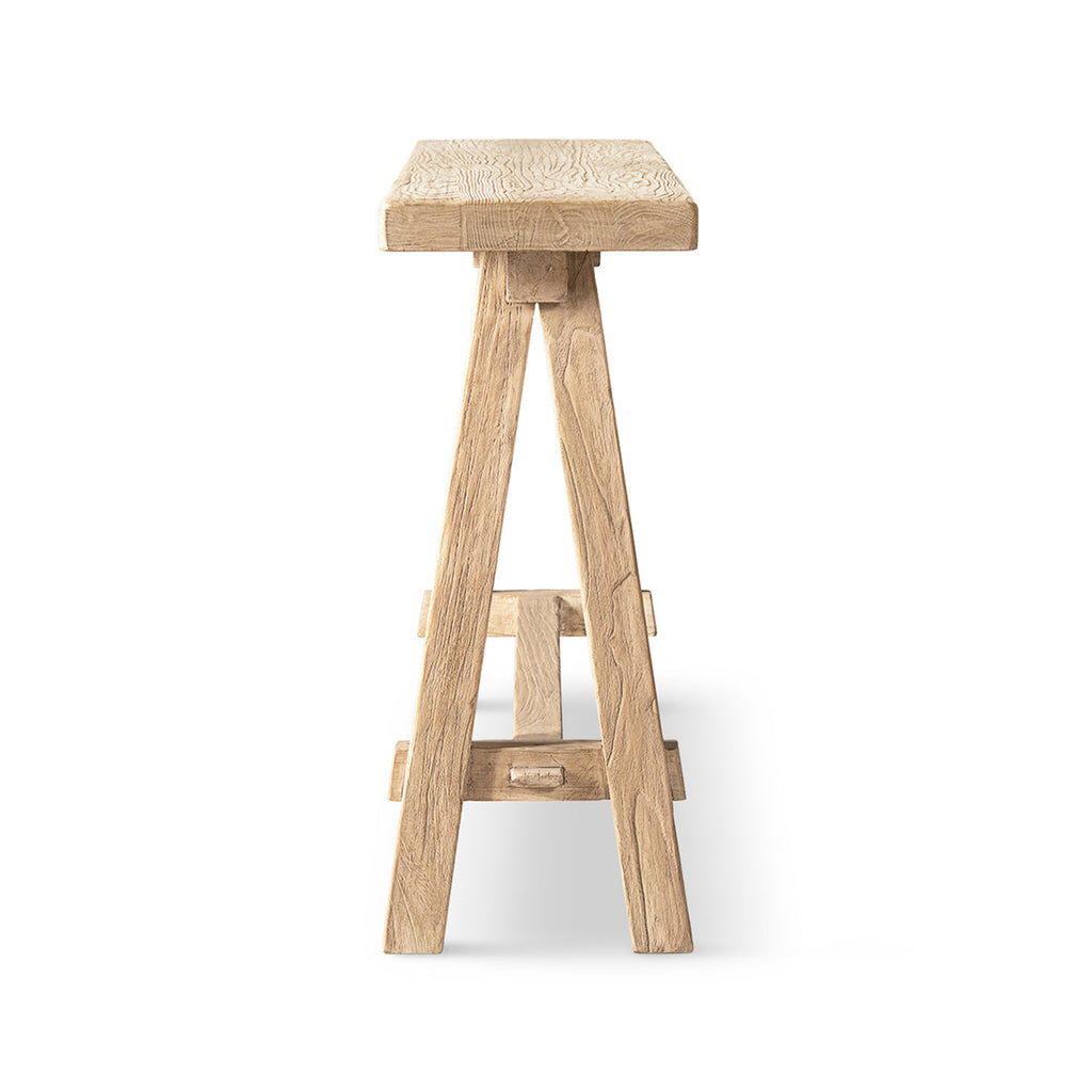 Hawthorne 60" Solid Reclaimed Elm Trestle Console Table