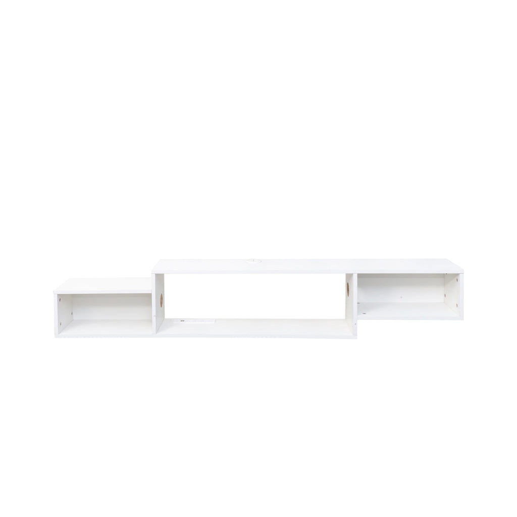 65.35in Wall Mounted Floating TV Stand with Color LEDs