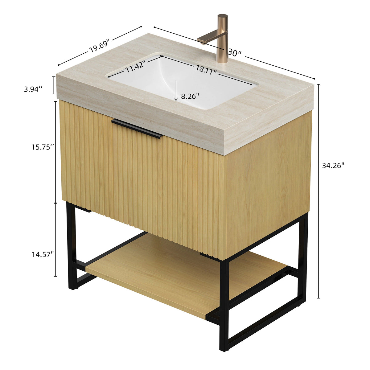 YOLAN 30" Bathroom Vanity & Sink
