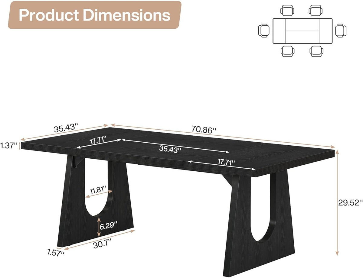 71" Farmhouse Dining Table