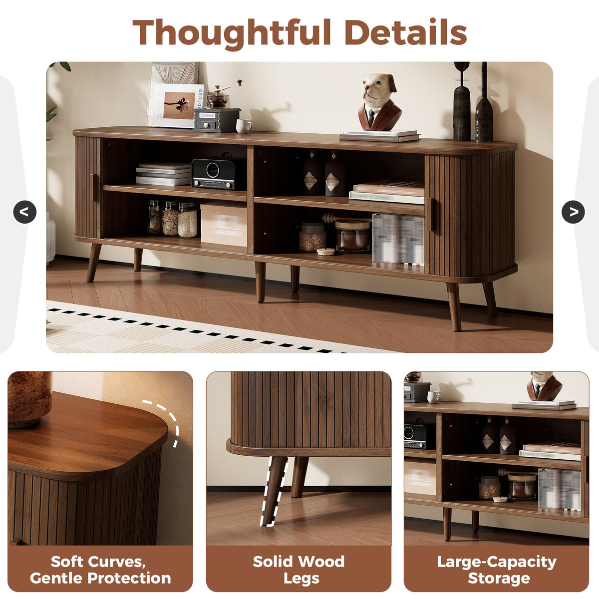 70-Inch Modern TV Stand for TVs up to 80 Inches