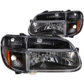ANZO 1995-2001 Ford Explorer Crystal Headlights Black 111039