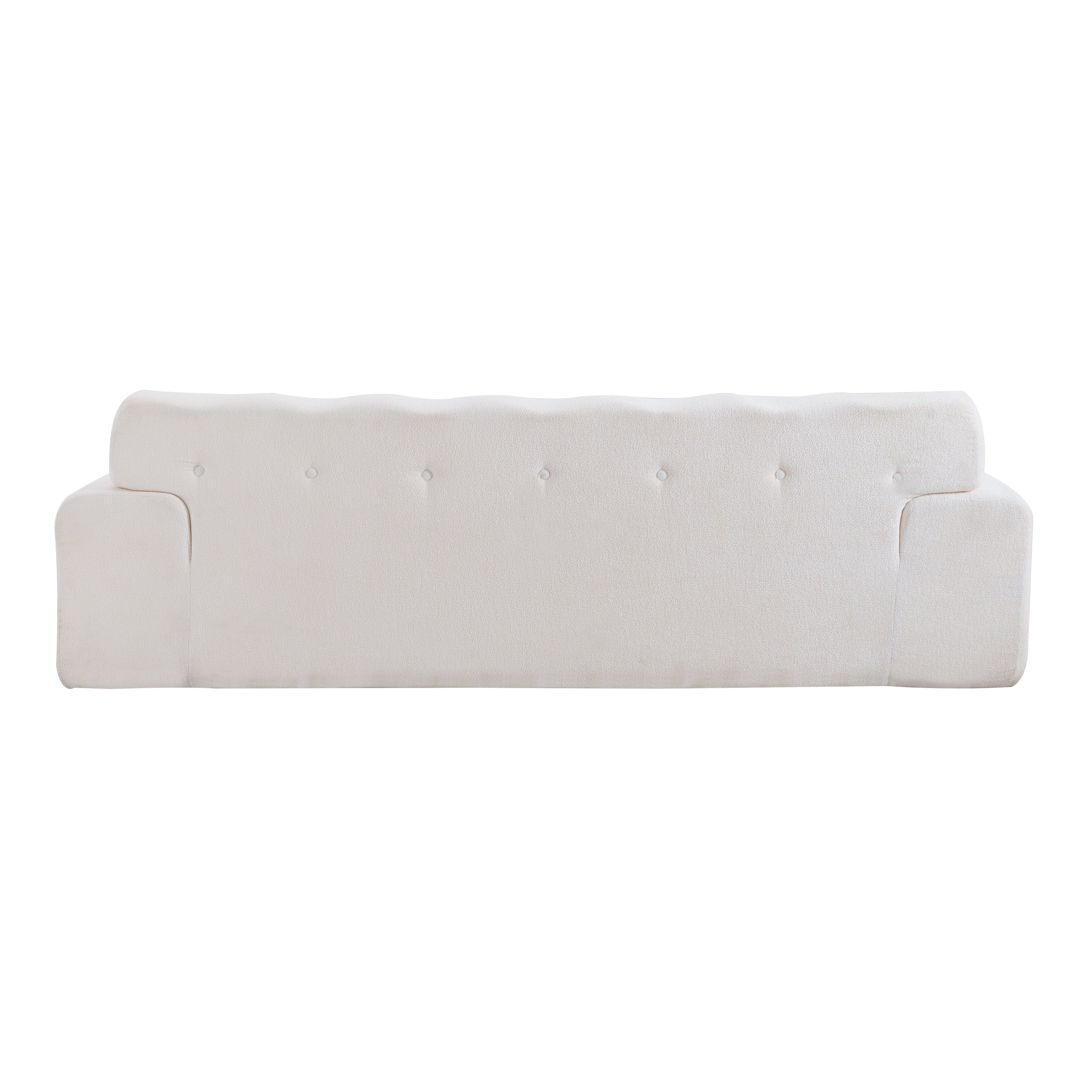 88 In. Cloud 3 Seater Chenille Sofa with Button Tufted Design