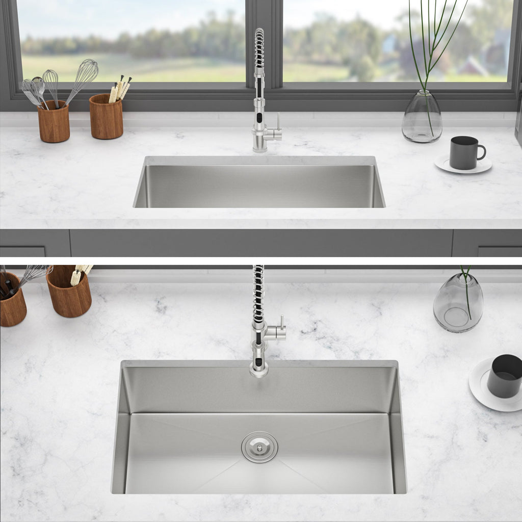 33 Inch Undermount Sink - Stainless Steel Kitchen Sink