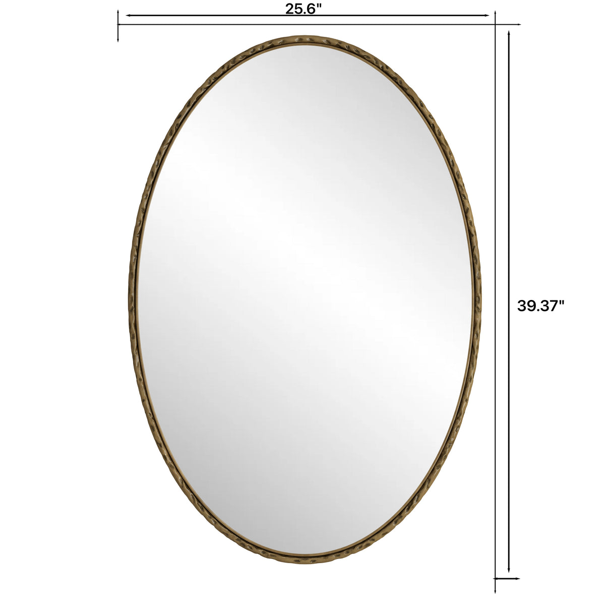 Iron Art Oval Retro Mirror