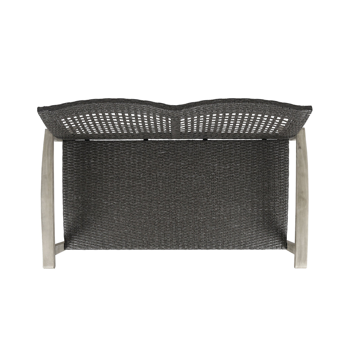 Hampton Outdoor Acacia Wood Wicker Loveseat
