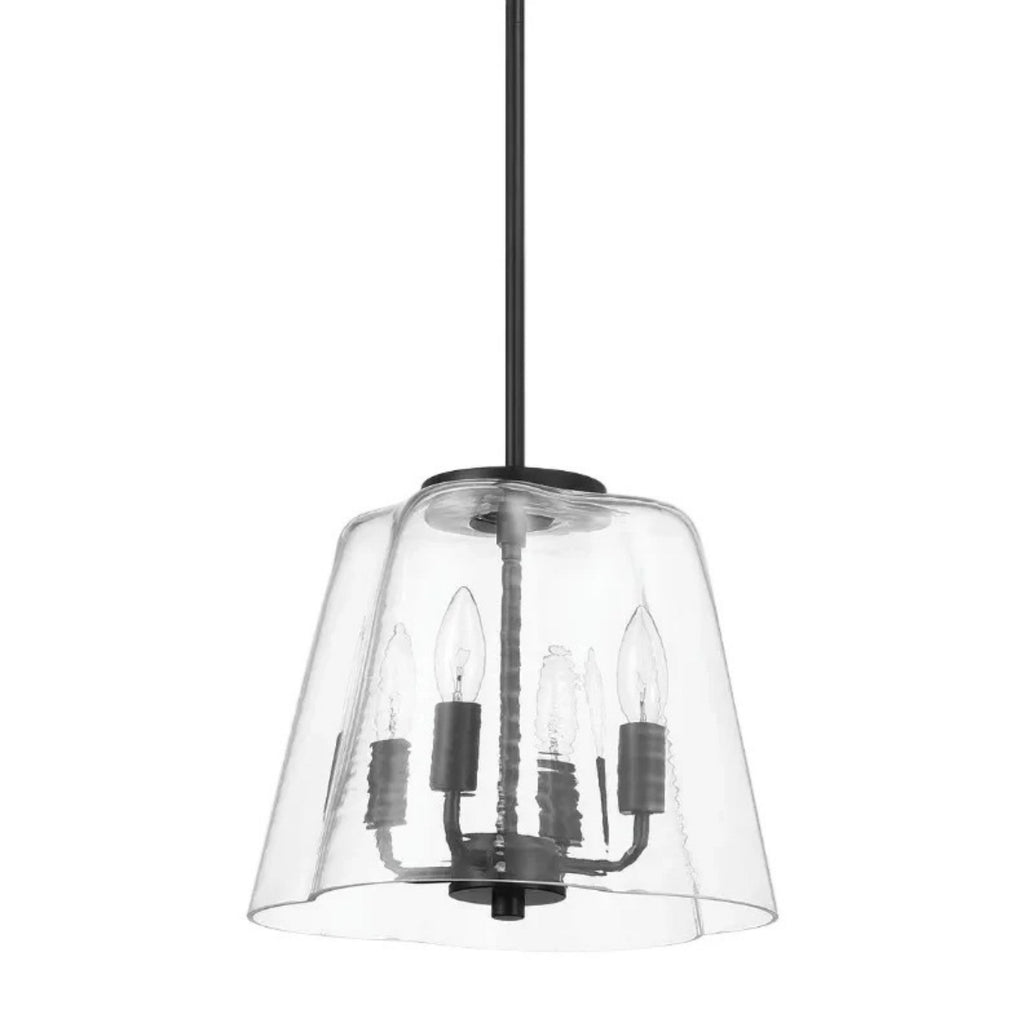 Soiree Four Candle Lights Pendant With Clear Glass
