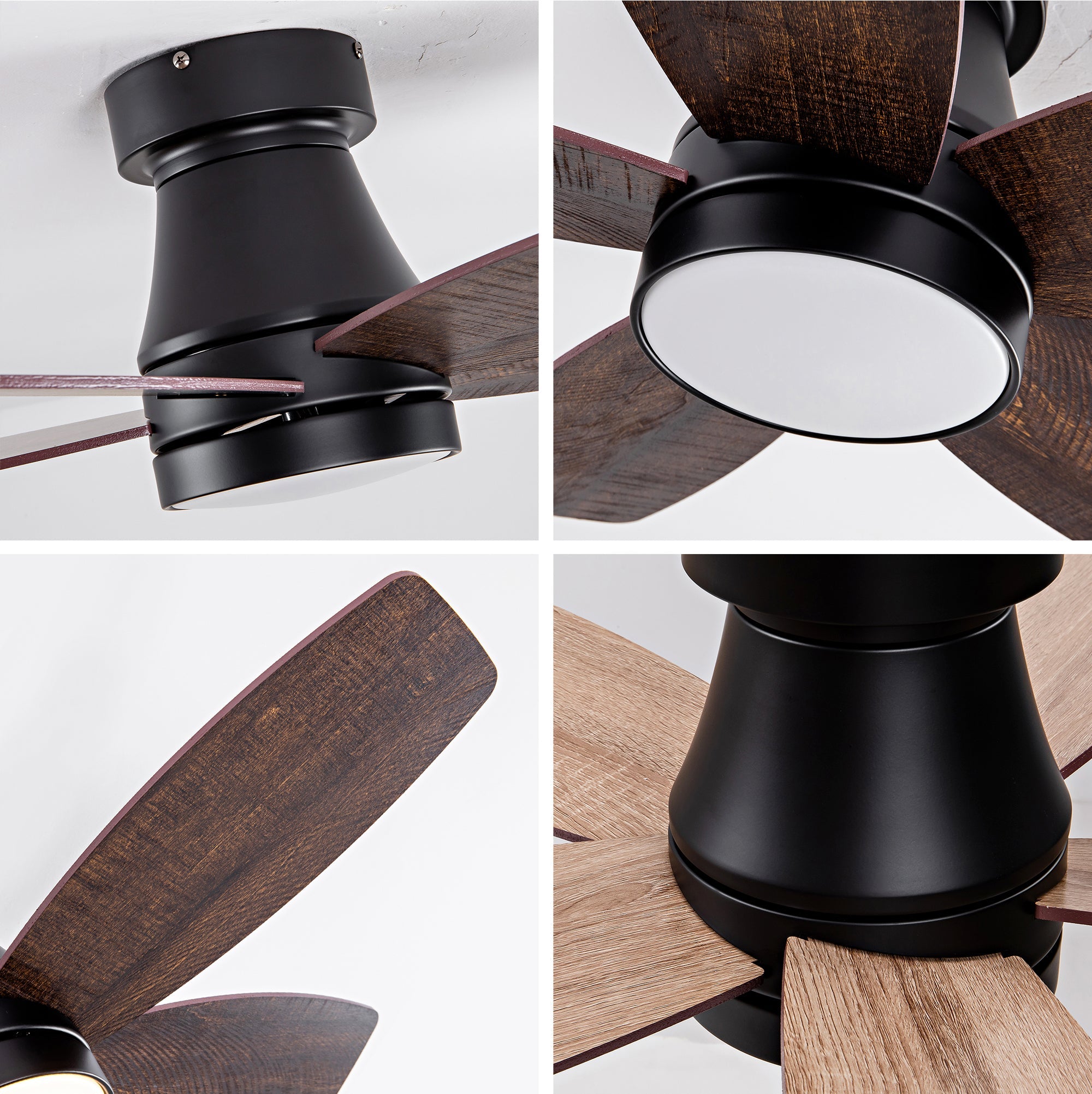 32 Inch Low Profile Ceiling Fan with Lights and Remote