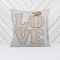 Love Pumpkin Embroidered Throw Pillow – Rustic