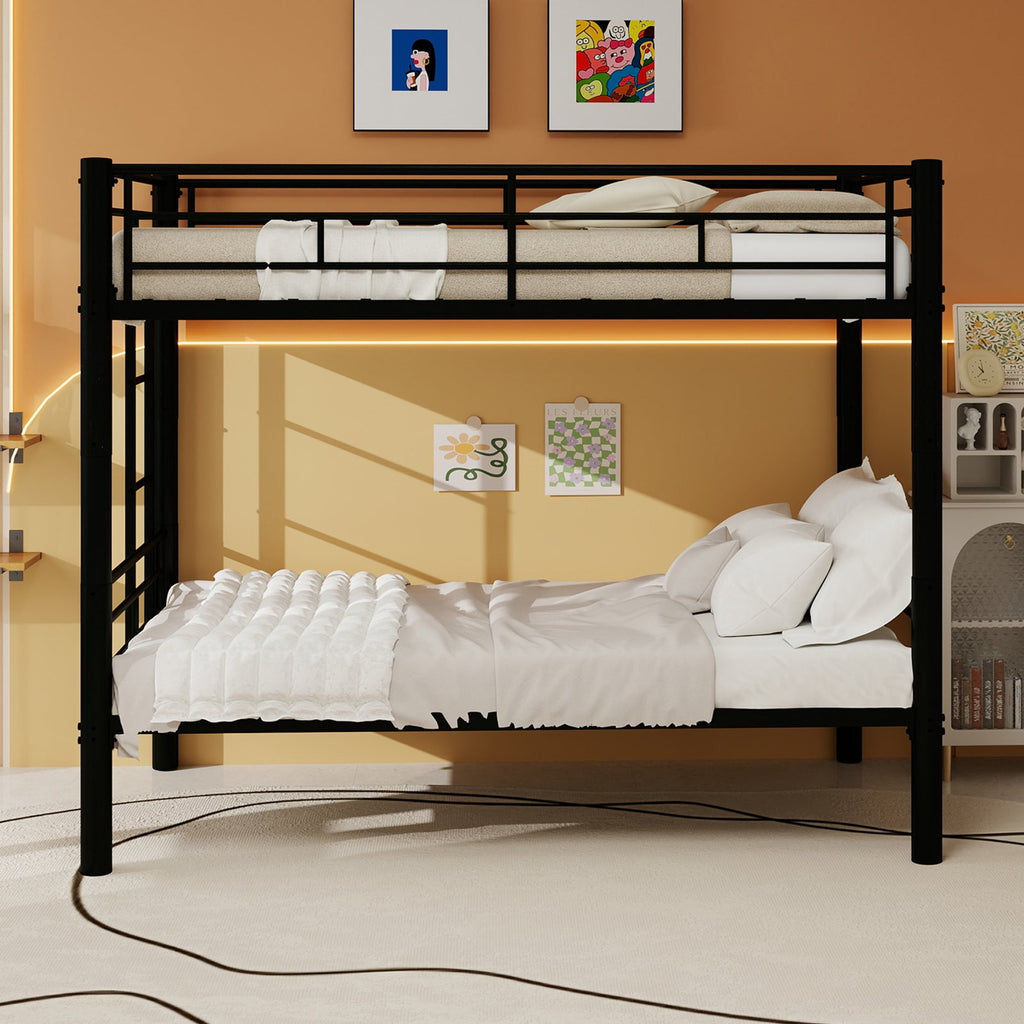 Twin Over Twin Metal Bunk Bed for Kids