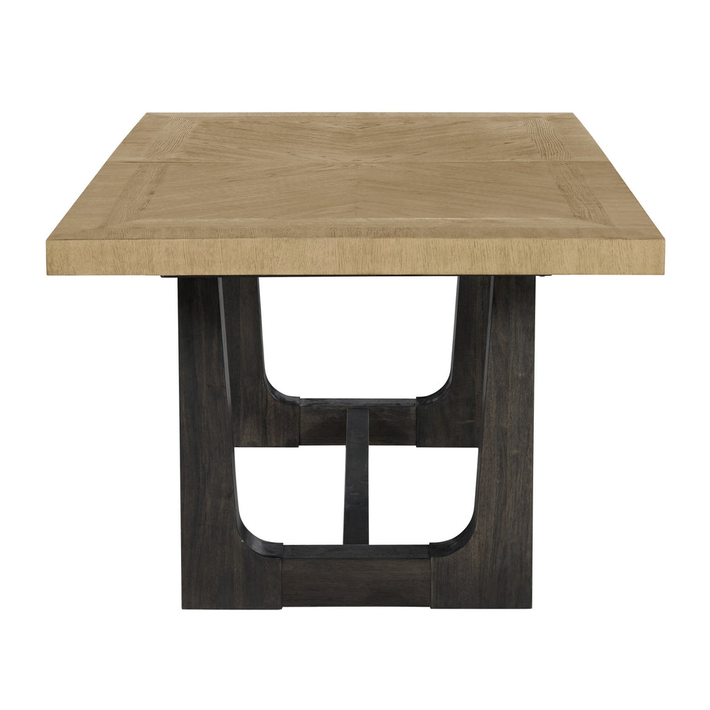 Caramel and Cocoa Trestle Dining Table
