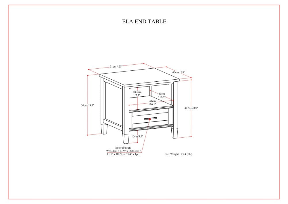 Ela End Table