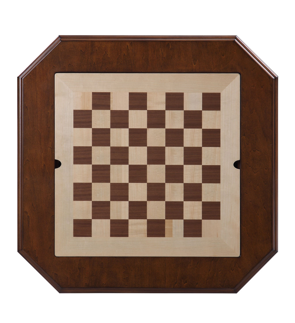 Bishop II Cherry Finish Reversible Chess Checker Game Table