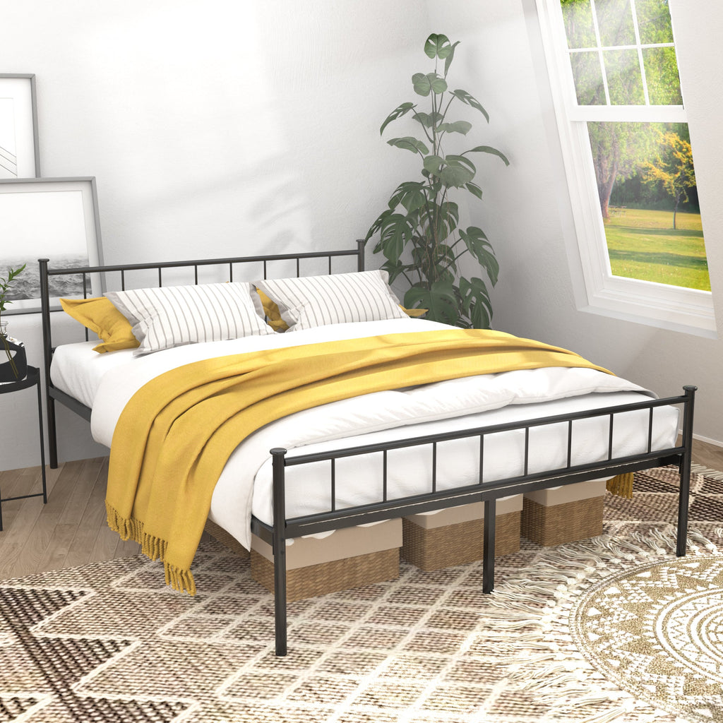 Queen Size Bed Frame With Headboard & Footboard