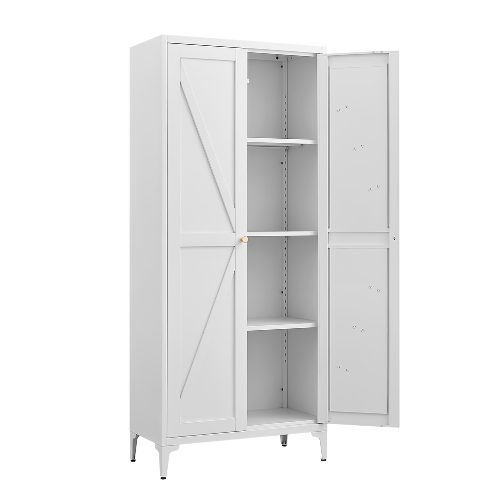 Metal Adjustable 2 Doors Storage Cabinet