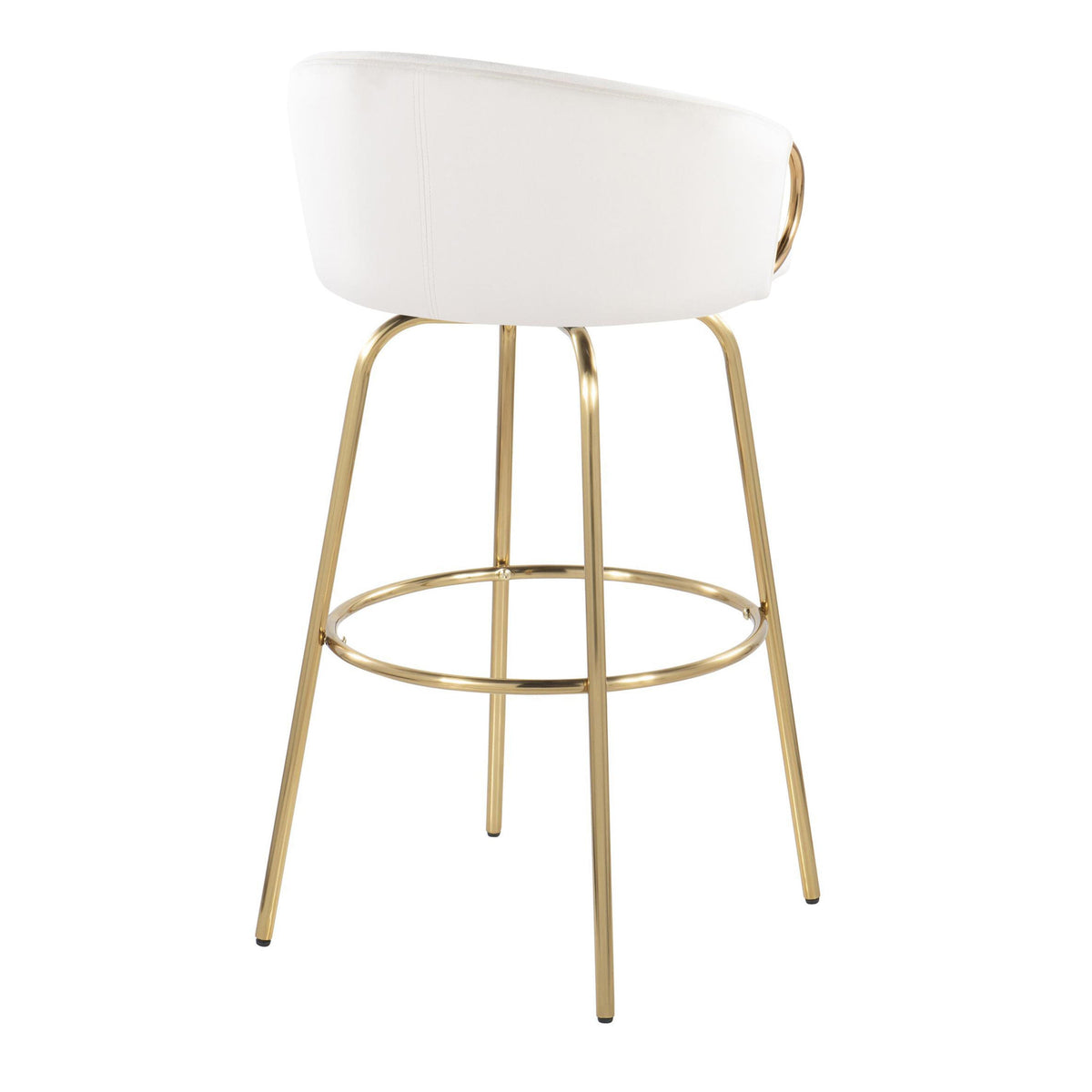 Contemporary 30" Fixed-Height Barstool with Swivel