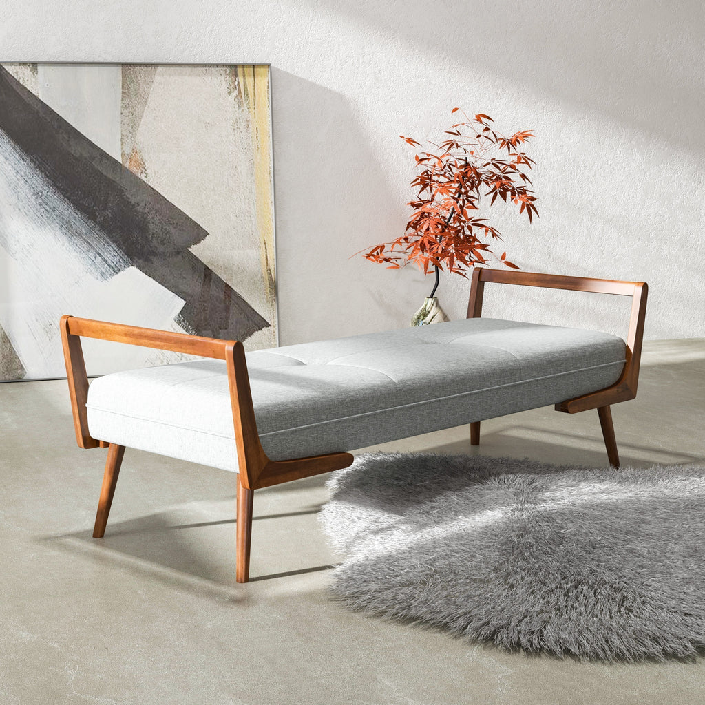 Modern Cora Mid Century Modern Bench