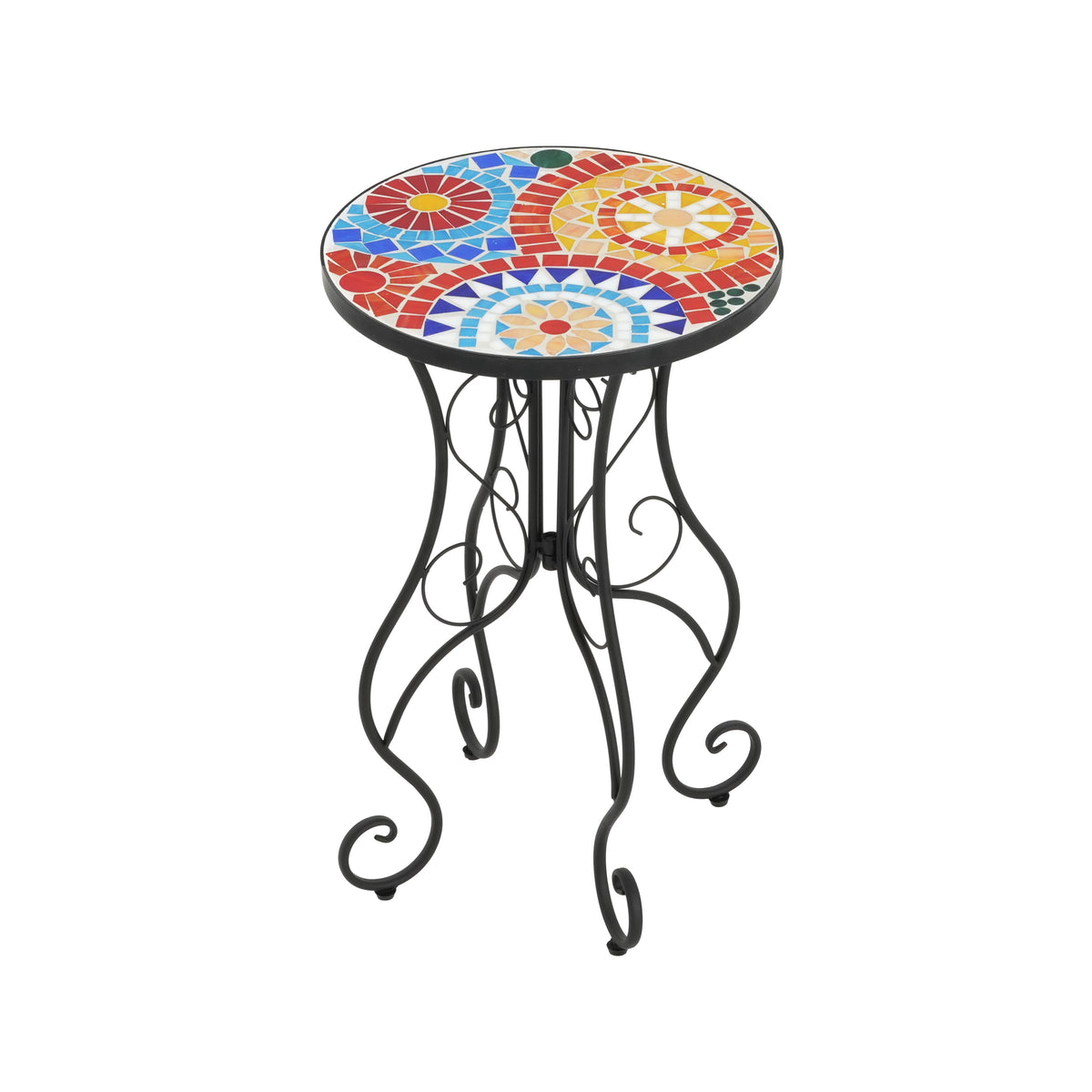Outdoor Side Table in Colorful and Black