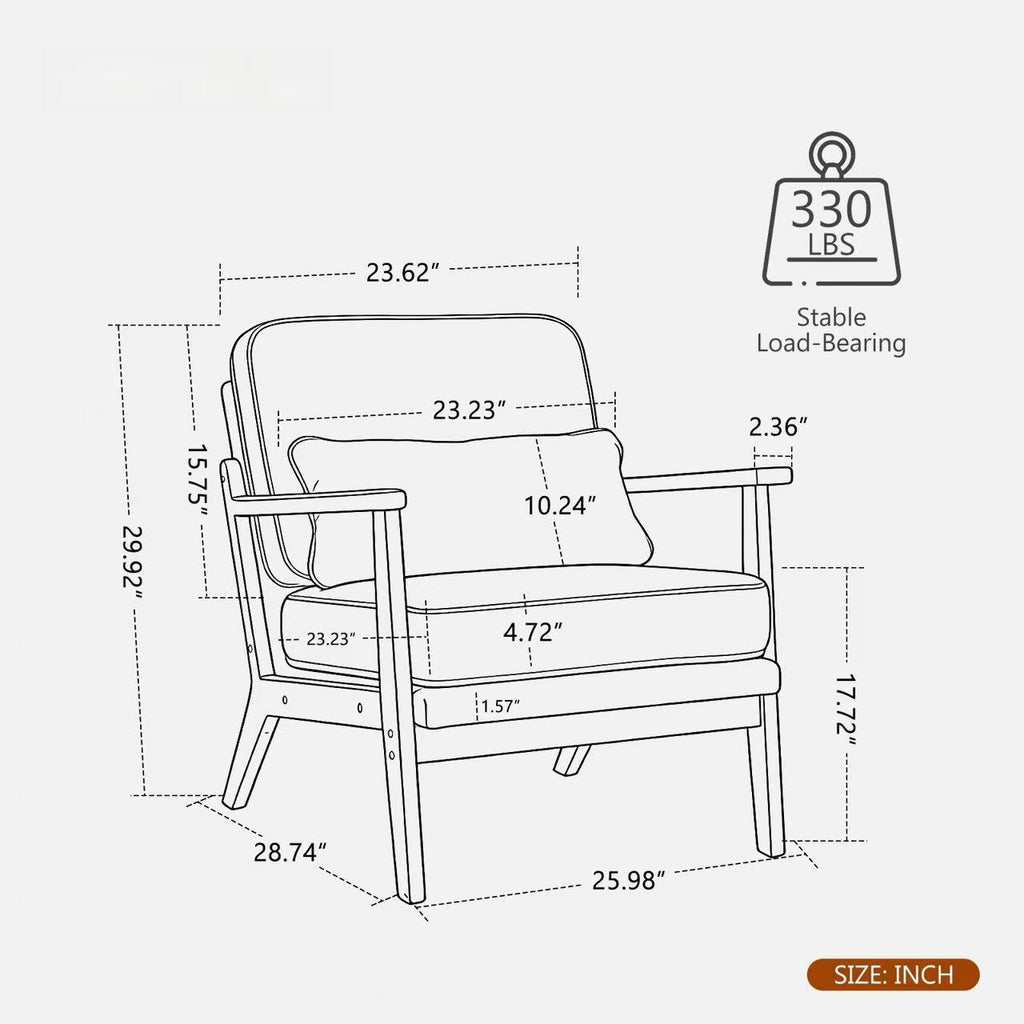 Mid-Century Modern Lounge Chair Single