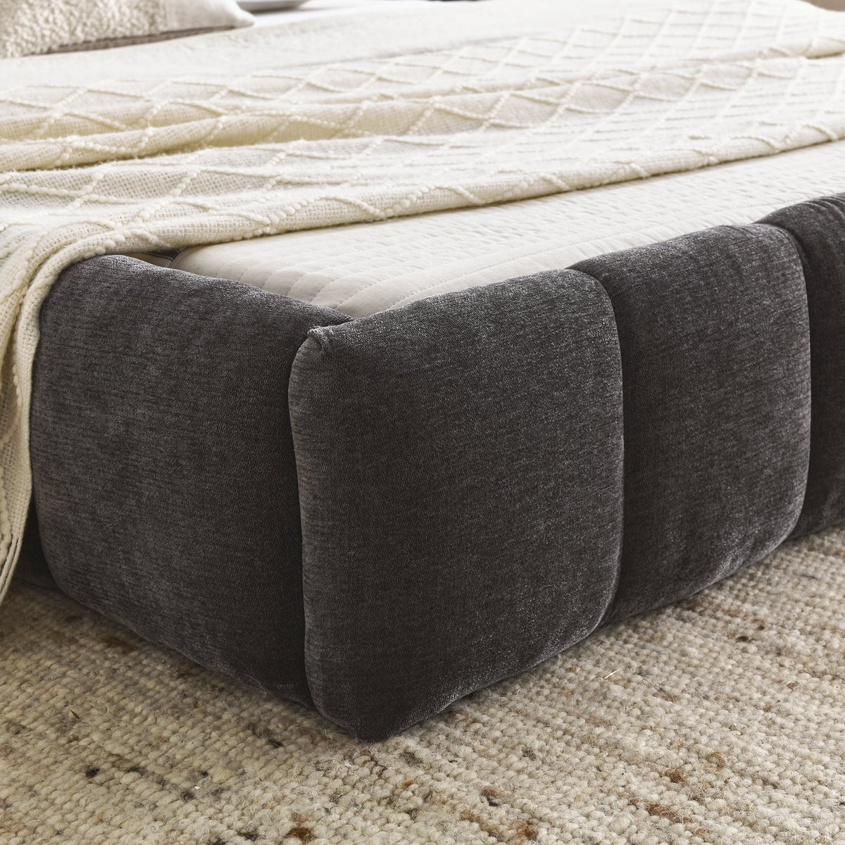 Queen Size Upholstered Bed Frame with Thick Fabric