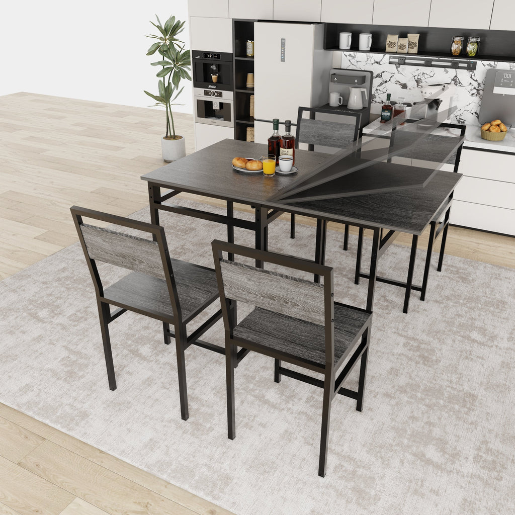 Extendable Dining Table Set with 4 Chairs