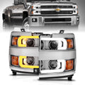 Anzo Projector Headlights 15-17 Chevrolet Silverado 2500HD / 3500HD Chrome
