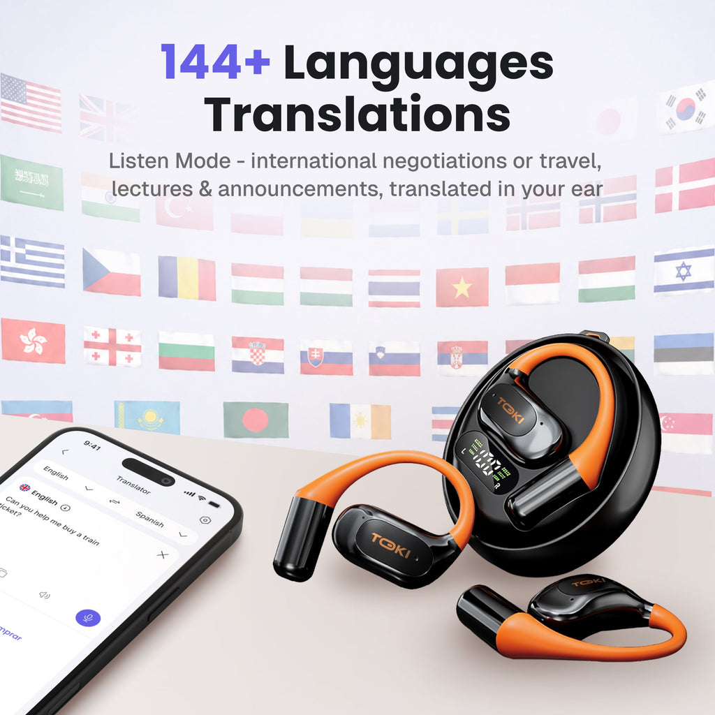 Toki Air-3 Open-Ear AI Translation Earbuds