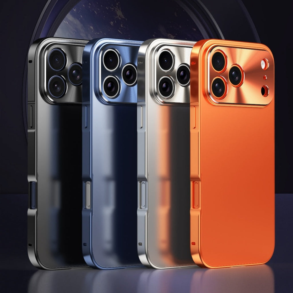 Solid Color Minimalist Metal Anti Drop Phone Case