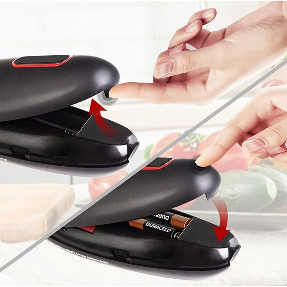 One-Touch Electric Can Opener – Hands-Free, Smooth-Edge, Battery-Powered