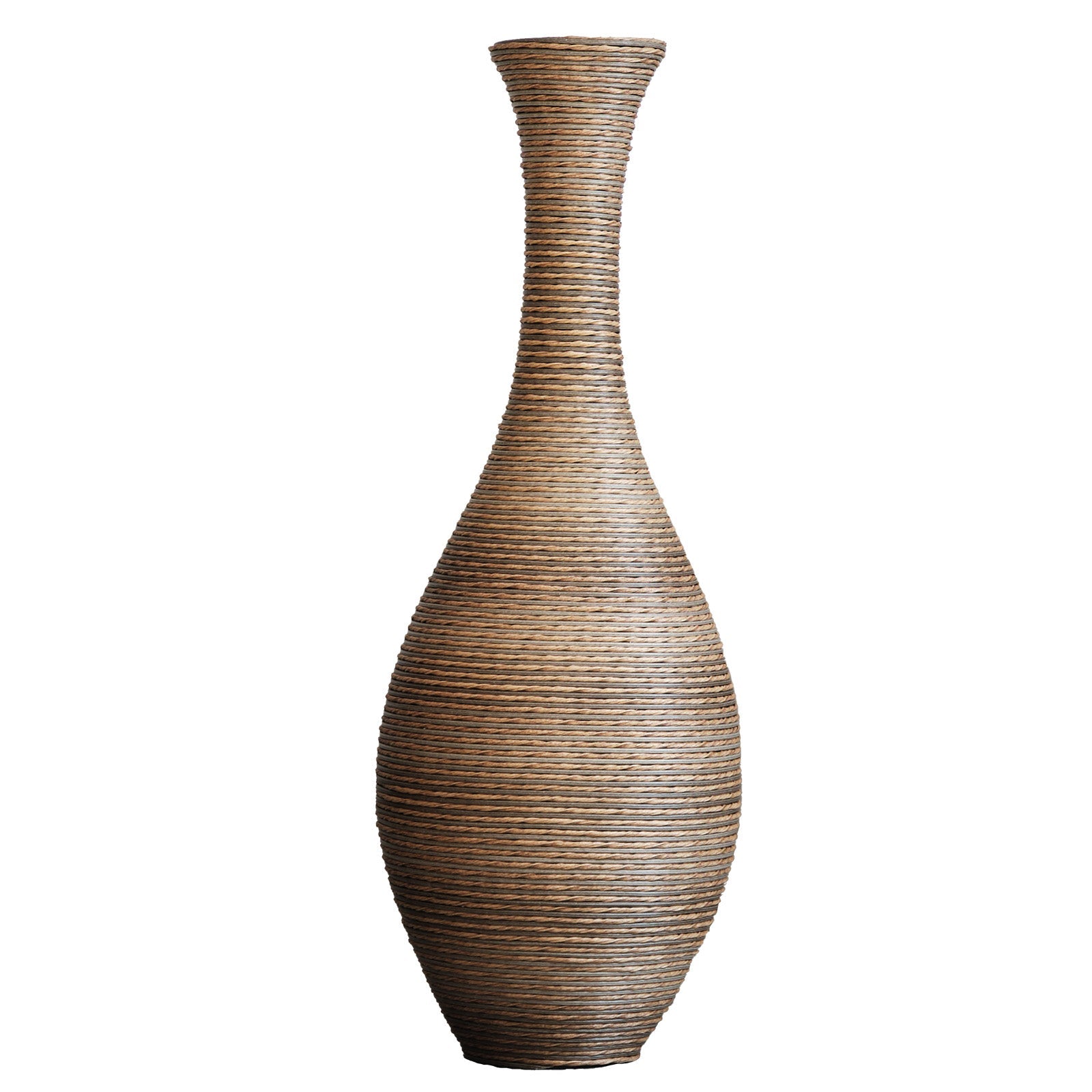 Hand-Woven PVC Rattan Floor Vase – 39.37 Inch Tall Decorative Vase