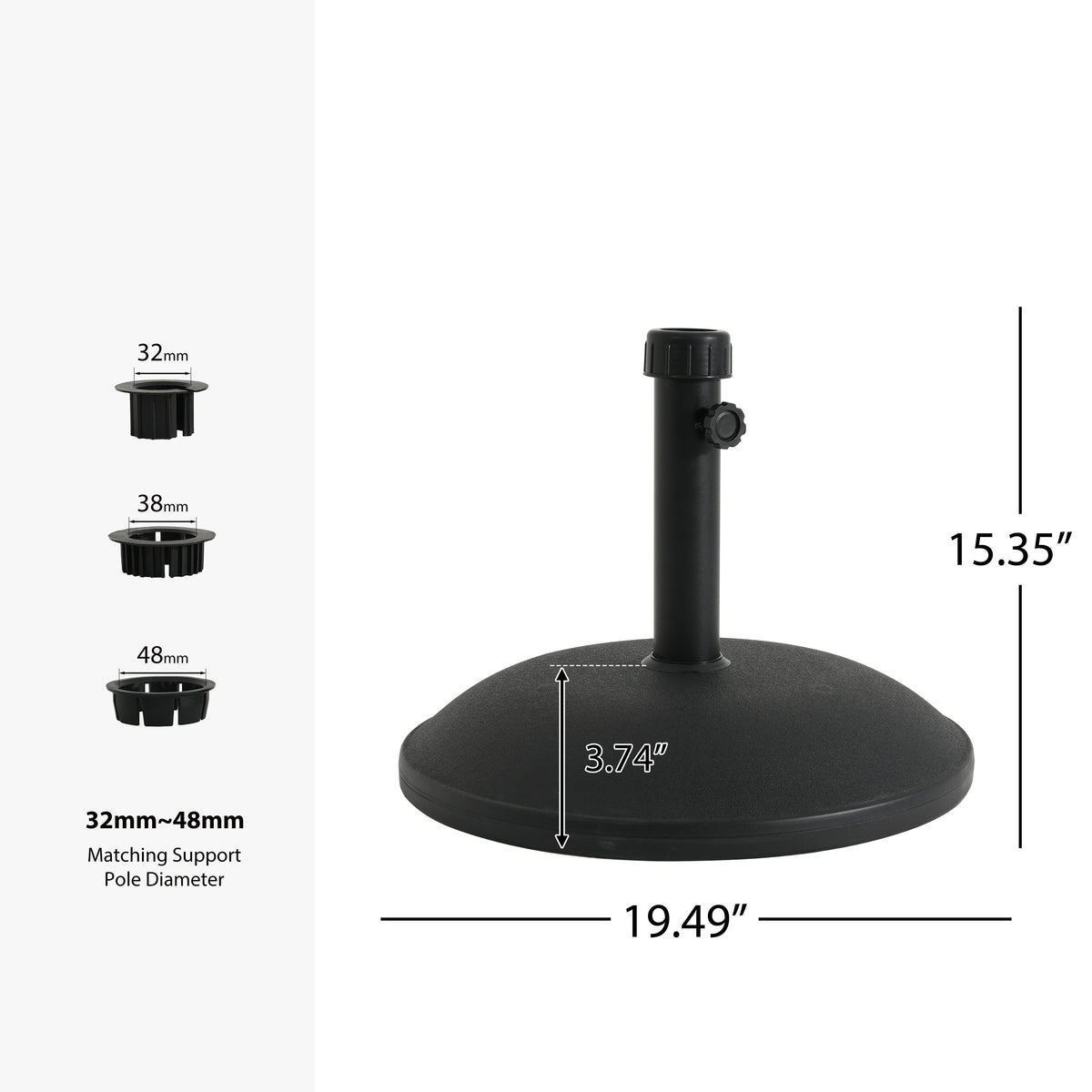 Ander Outdoor 55-Pound Round Umbrella Base