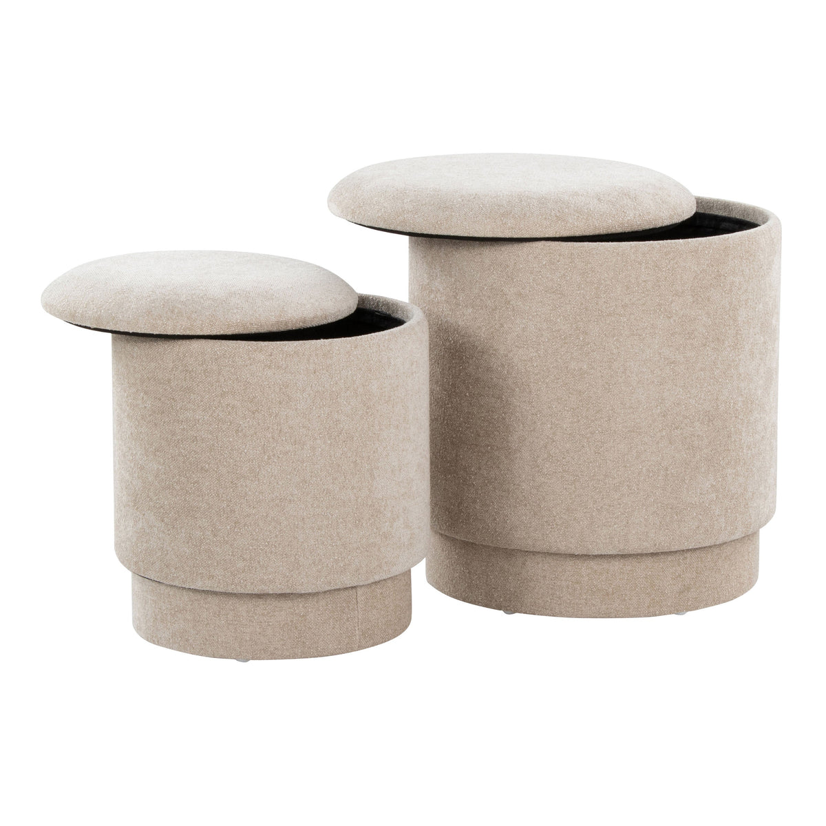 Upholstered Contemporary Ottoman Set