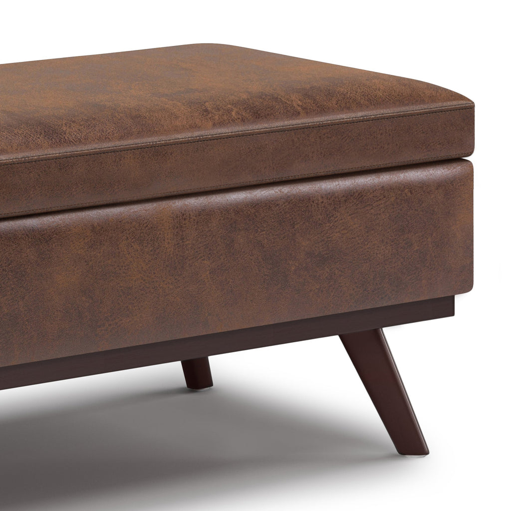 Owen 42 Inch Wide Lift Top Large Coffee Table Storage Ottoman