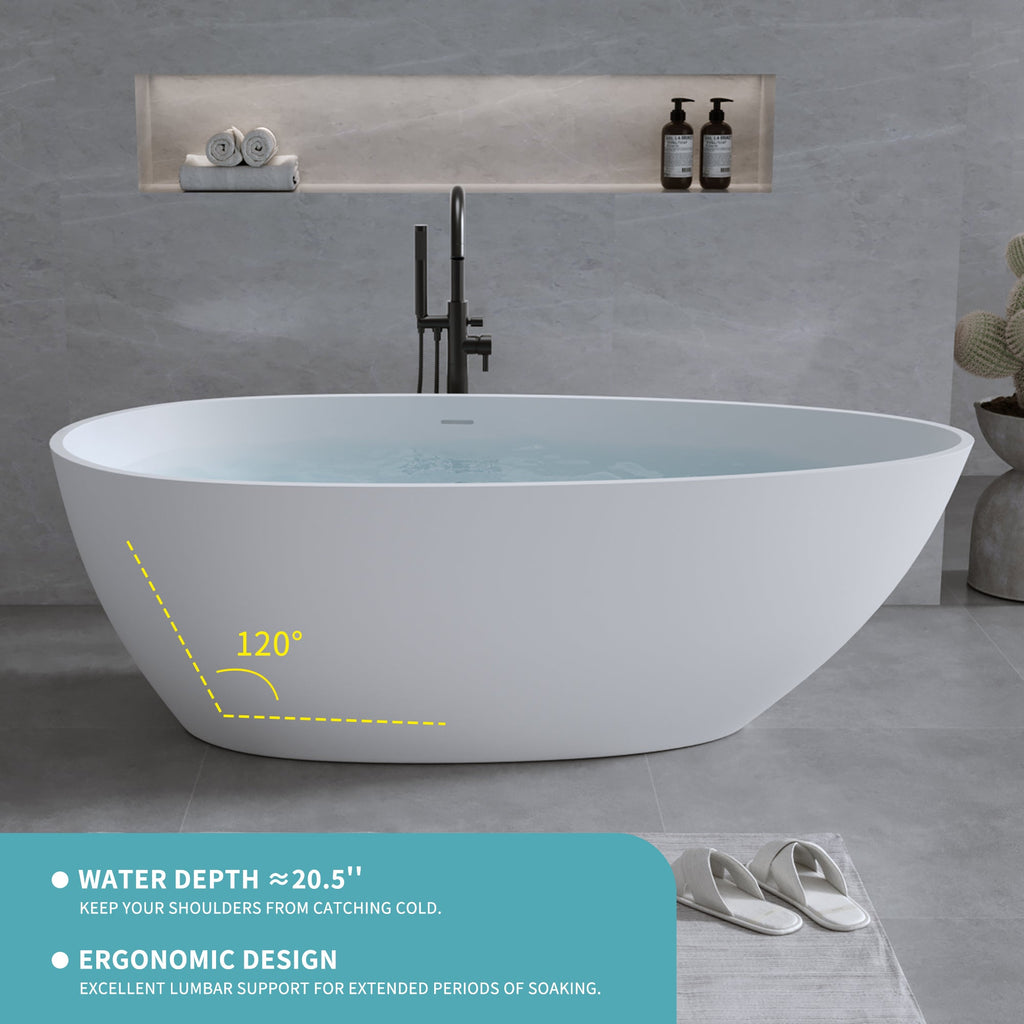 59'' Solid Surface Matte Tub